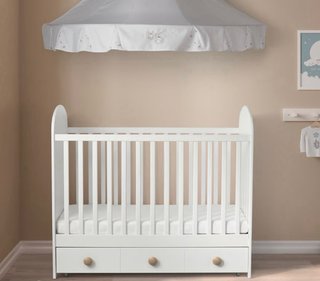 Cuna blanca con cajones de ikea