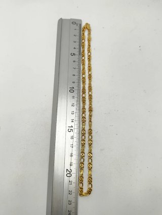 Gargantilla oro 18kt eslabones combinados 45cm
