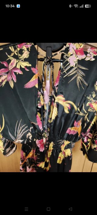 Vestido kimono estampado floral talla XL
