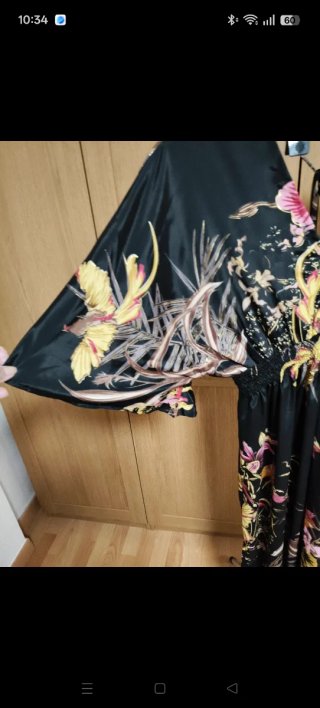 Vestido kimono estampado floral talla XL