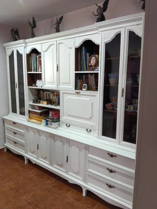 Mueble Comedor Vintage Blanco y Dorado