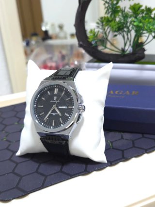 Reloj Hombre Negro/Plateado
