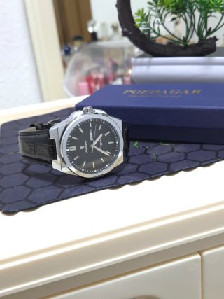 Reloj Hombre Negro/Plateado