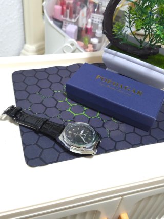 Reloj Hombre Negro/Plateado