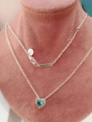 Conjunto Pandora Corazón Azul Talla 58
