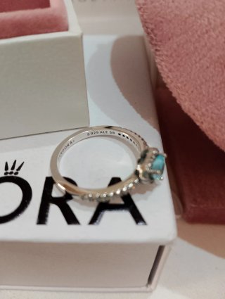 Conjunto Pandora Corazón Azul Talla 58