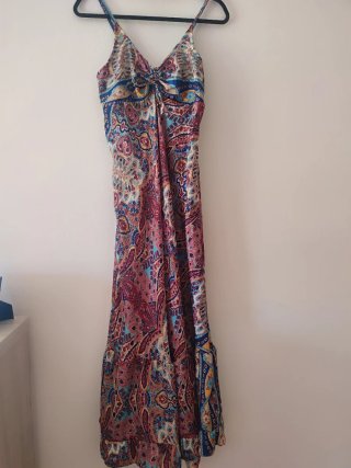 Vestido largo estampado
