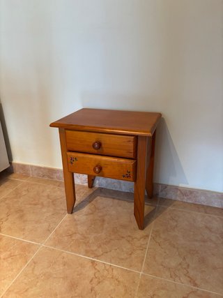 Mesita de noche vintage madera