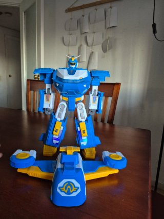 Juguete Robot Azul y Blanco
