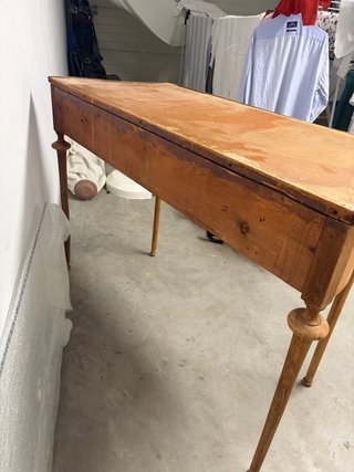 Consola/escritorio madera 2 cajones para restaurar