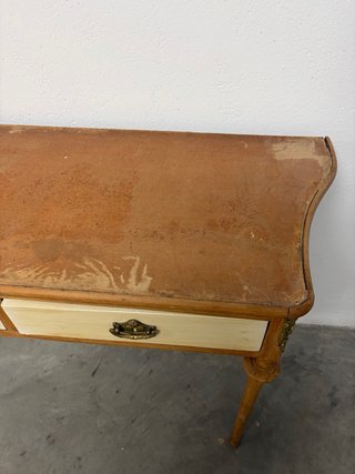 Consola/escritorio madera 2 cajones para restaurar
