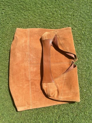 Bolso shopping cuero marrón Zing