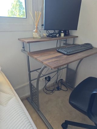 Mesa Ordenador Madera y Metal