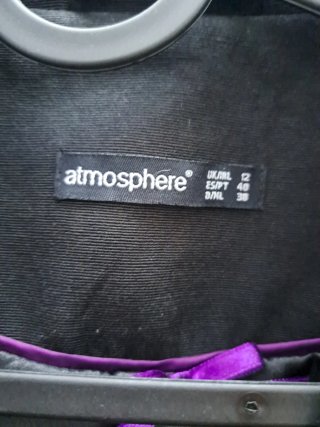 Abrigo fiesta negro Atmosphere