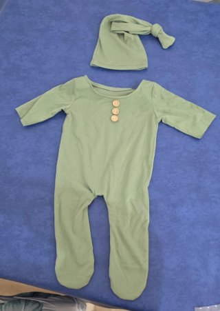 Conjunto Newborn Fotografía Verde