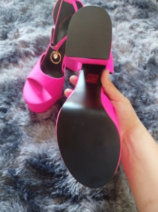 Zapatos de tacón rosa talla 38
