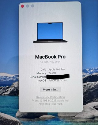 MacBook Pro 14” M4 Pro 24GB RAM 512GB SSD+Garantia