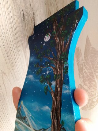 Dipinto originale su legno paesaggio marino