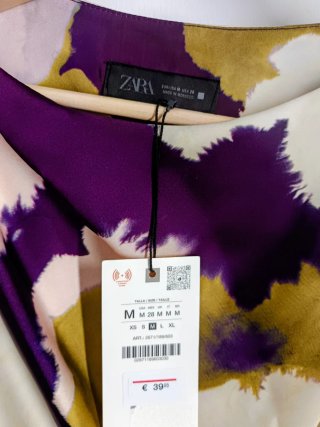 Vestido Zara Estampado Talla M