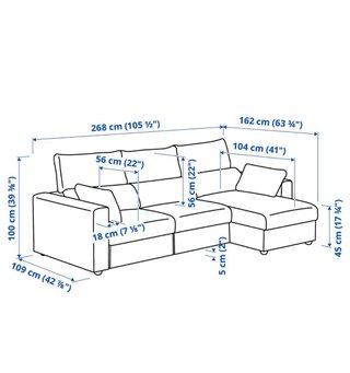 Sofá IKEA Eskilstuna 3 plazas gris
