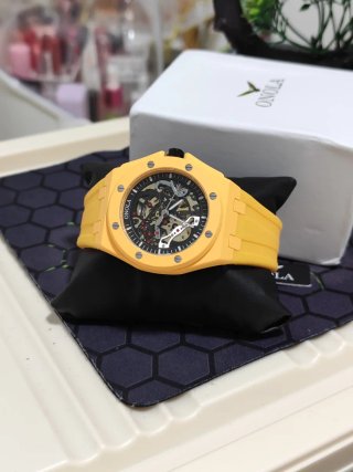 Reloj ONOLA Automático Hombre Esqueleto Amarillo