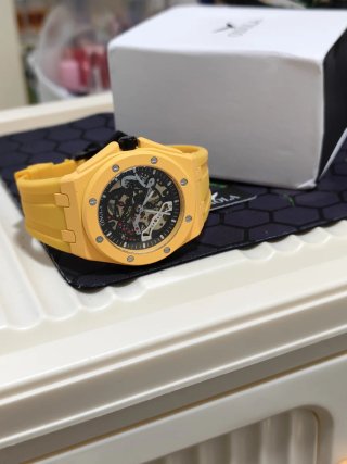 Reloj ONOLA Automático Hombre Esqueleto Amarillo