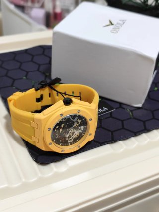 Reloj ONOLA Automático Hombre Esqueleto Amarillo