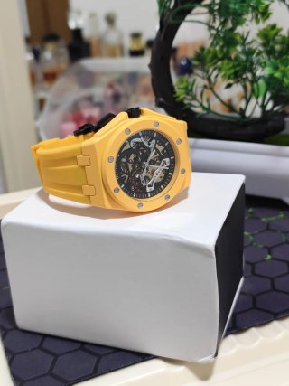 Reloj ONOLA Automático Hombre Esqueleto Amarillo