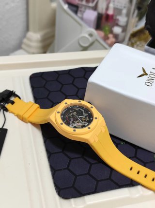 Reloj ONOLA Automático Hombre Esqueleto Amarillo