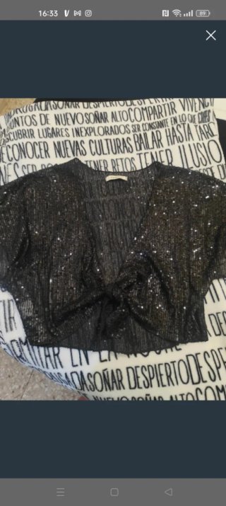 Chaqueta lentejuelas negra