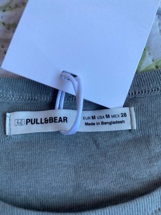 Camiseta Pull&Bear gris topo M