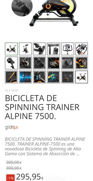 Bicicleta Spinning Alpine 7500 Trainer