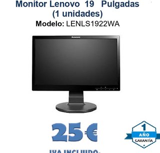 Monitor Lenovo 19 Pulgadas LENLS1922WA