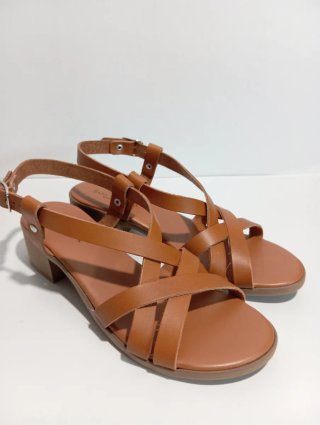 Sandali donna vera pelle marrone