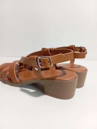 Sandali donna vera pelle marrone
