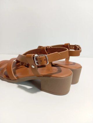 Sandali donna vera pelle marrone