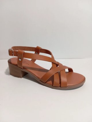 Sandali donna vera pelle marrone