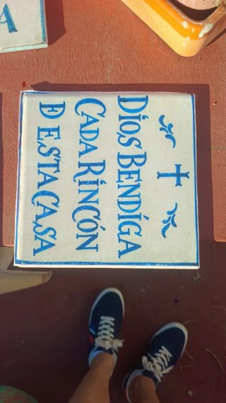 Azulejo Dios Bendiga Cada Rincón y Ave Maria
