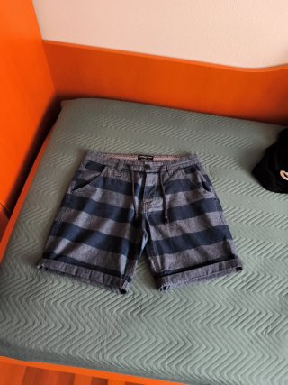 Pantalones cortos chico rayas vaqueras