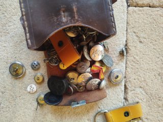 Abrigo militar vintage gris
