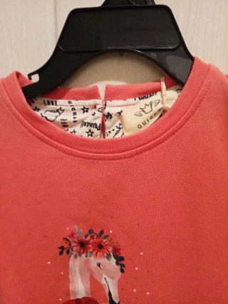 Vestido coral niña flamenco. Nuevo con etiquetas.
