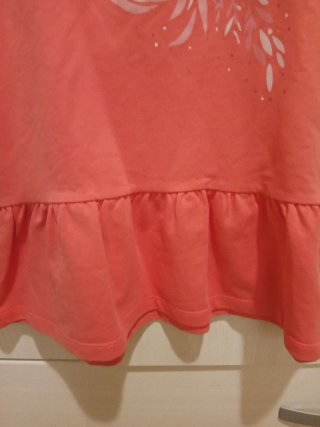Vestido coral niña flamenco. Nuevo con etiquetas.