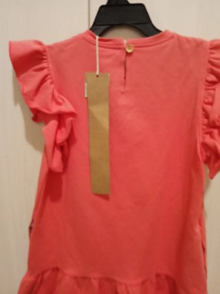 Vestido coral niña flamenco. Nuevo con etiquetas.