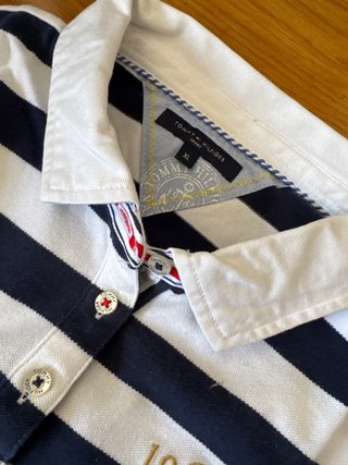 Polo Tommy Hilfiger Rayas Azul Blanco