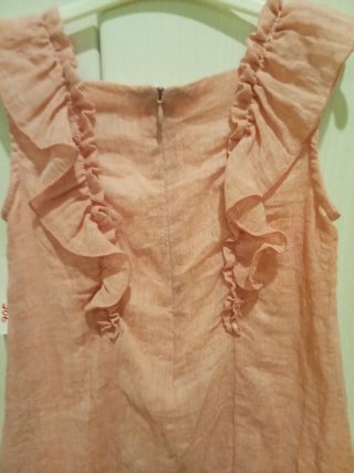 Vestido niña rosa volantes. Tartaleta. Nuevo.