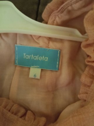 Vestido niña rosa volantes. Tartaleta. Nuevo.