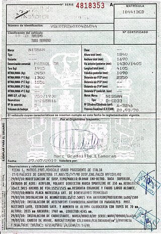 Nissan Patrol SD33 T todo homologado rueda 35”