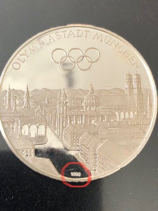 Monedas Olimpiadas Múnich 1972 53gramos plata 1000