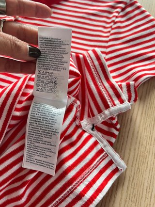 Tommy Hilfiger Red And White Striped Slim Fit Polo