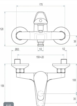 Rubinetto Miscelatore Vasca Bagno Doccia Cromato